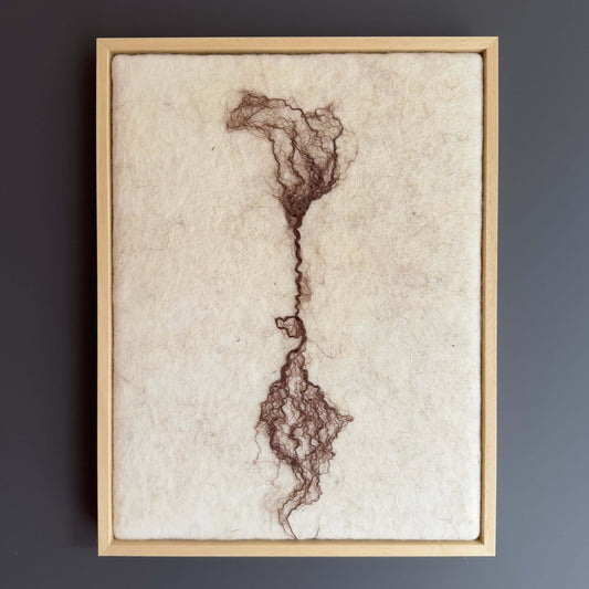 Schilderij van wol - Roots 3