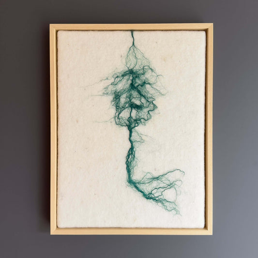 Schilderij van wol - Roots 1