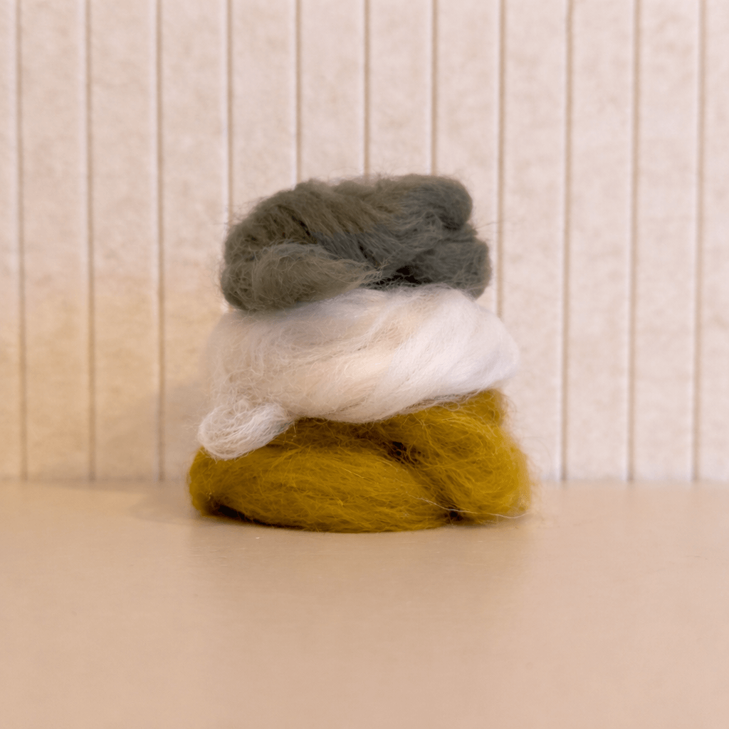 Wol vilt oker geel kleur