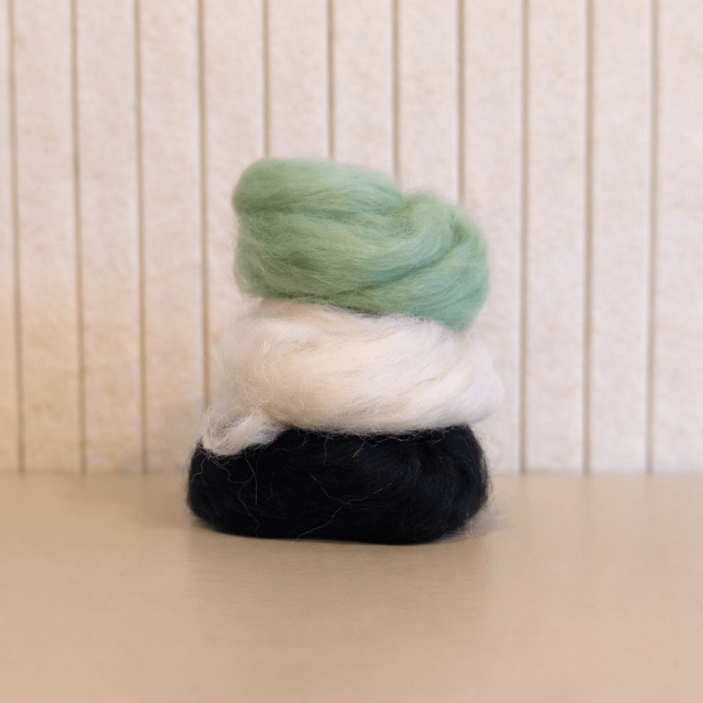 Wol vilt groen kleur