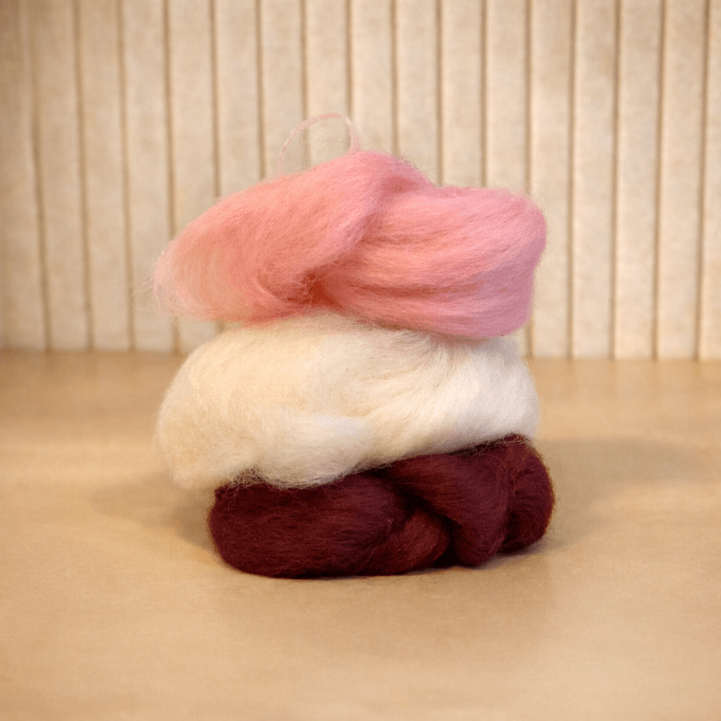 Wol vilt roze kleur