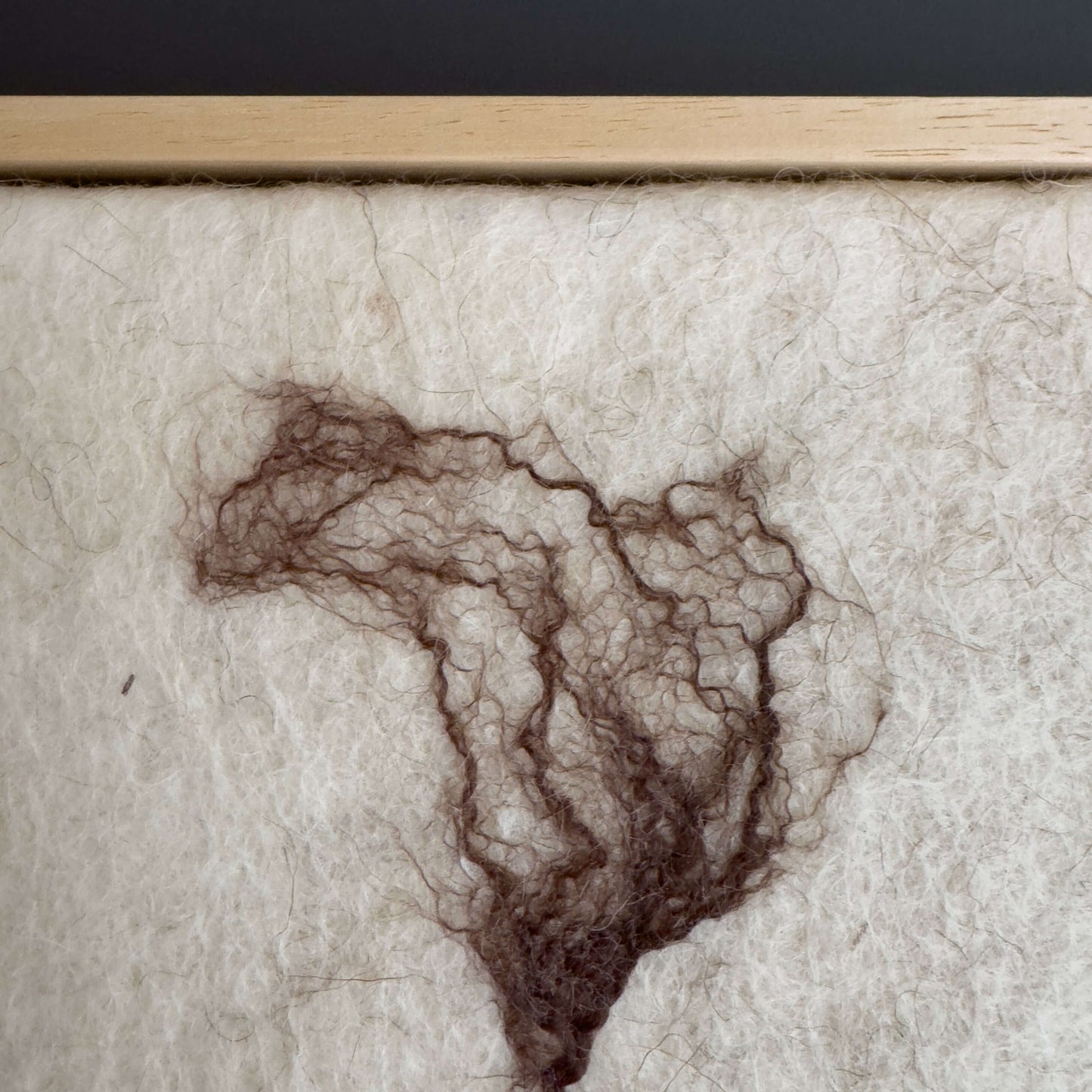 Schilderij van wol - Roots 3