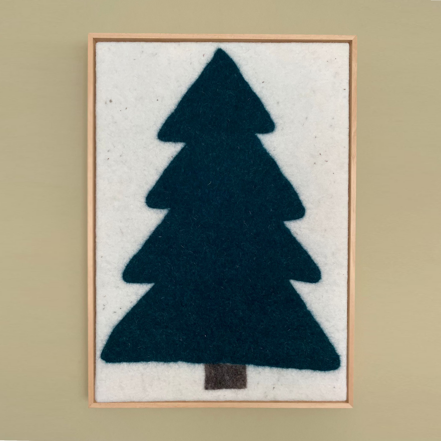 Kerst wandkleed van wolvilt