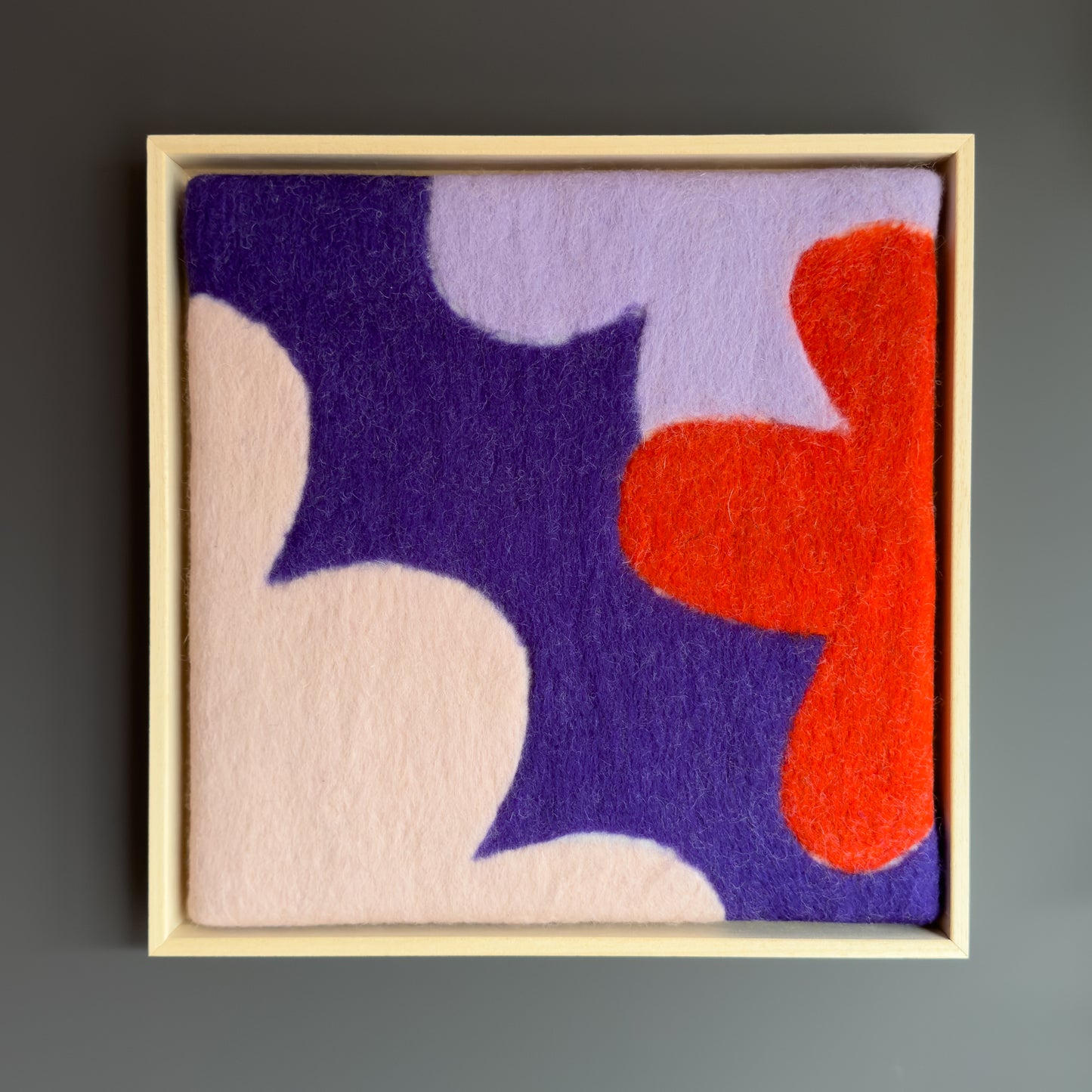 Schilderij van wol - Flowers 3