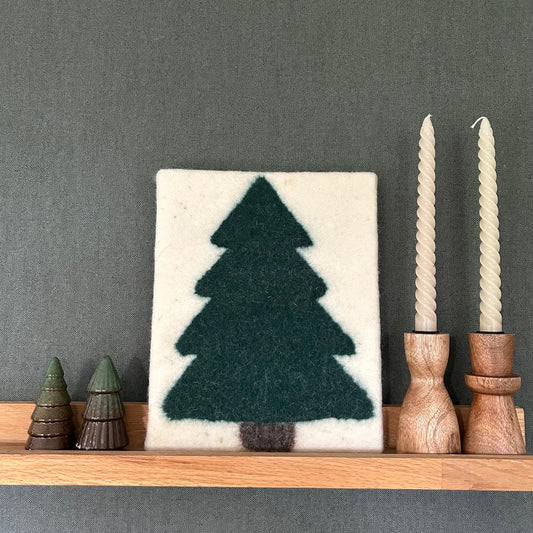 Kerst wandkleed van wolvilt